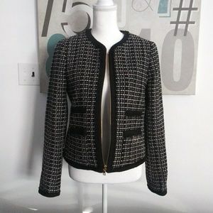 NWOT Ann Taylor black tweed jacket.